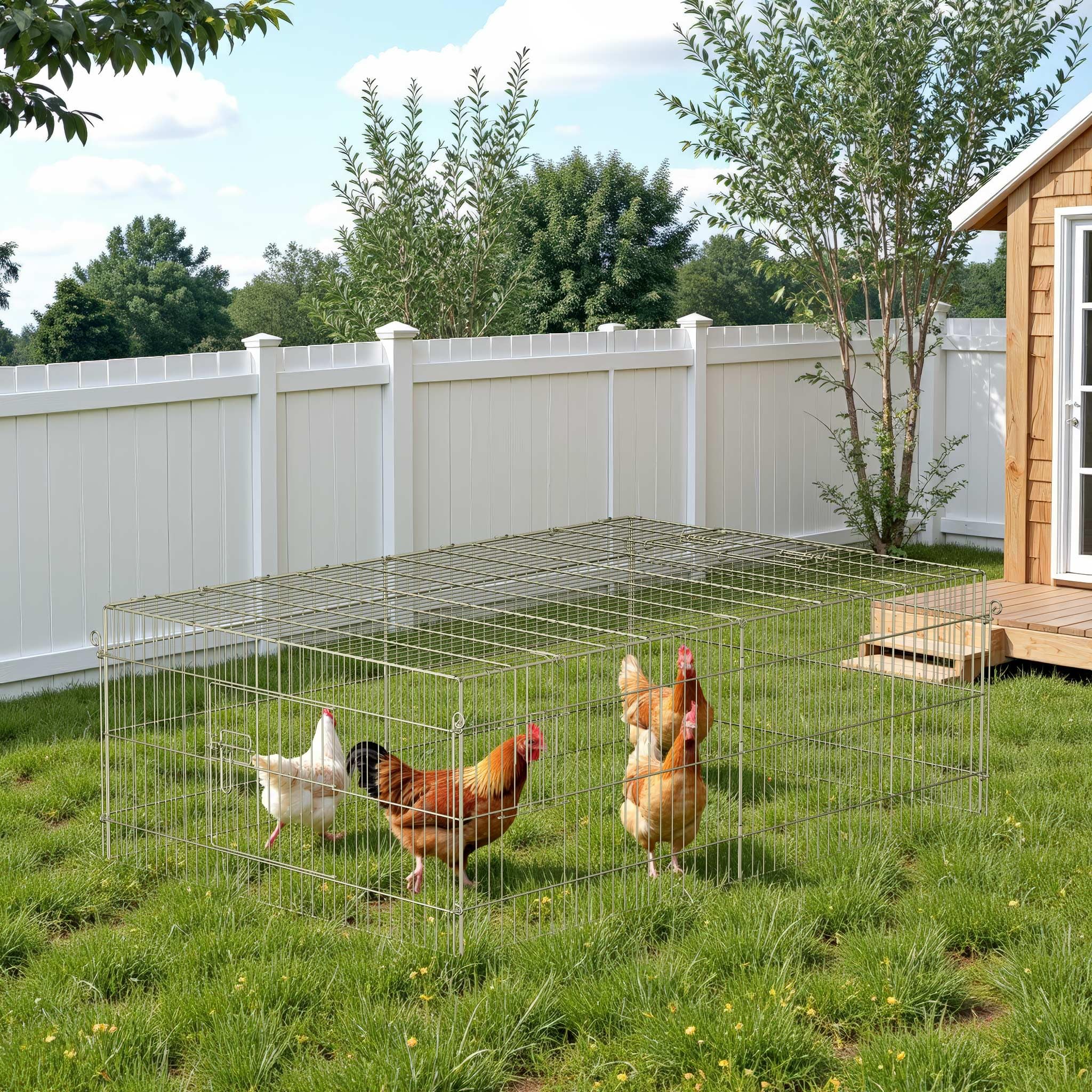 Wiltec Recinto 216x116x65 cm per Conigli con Telo Parasole