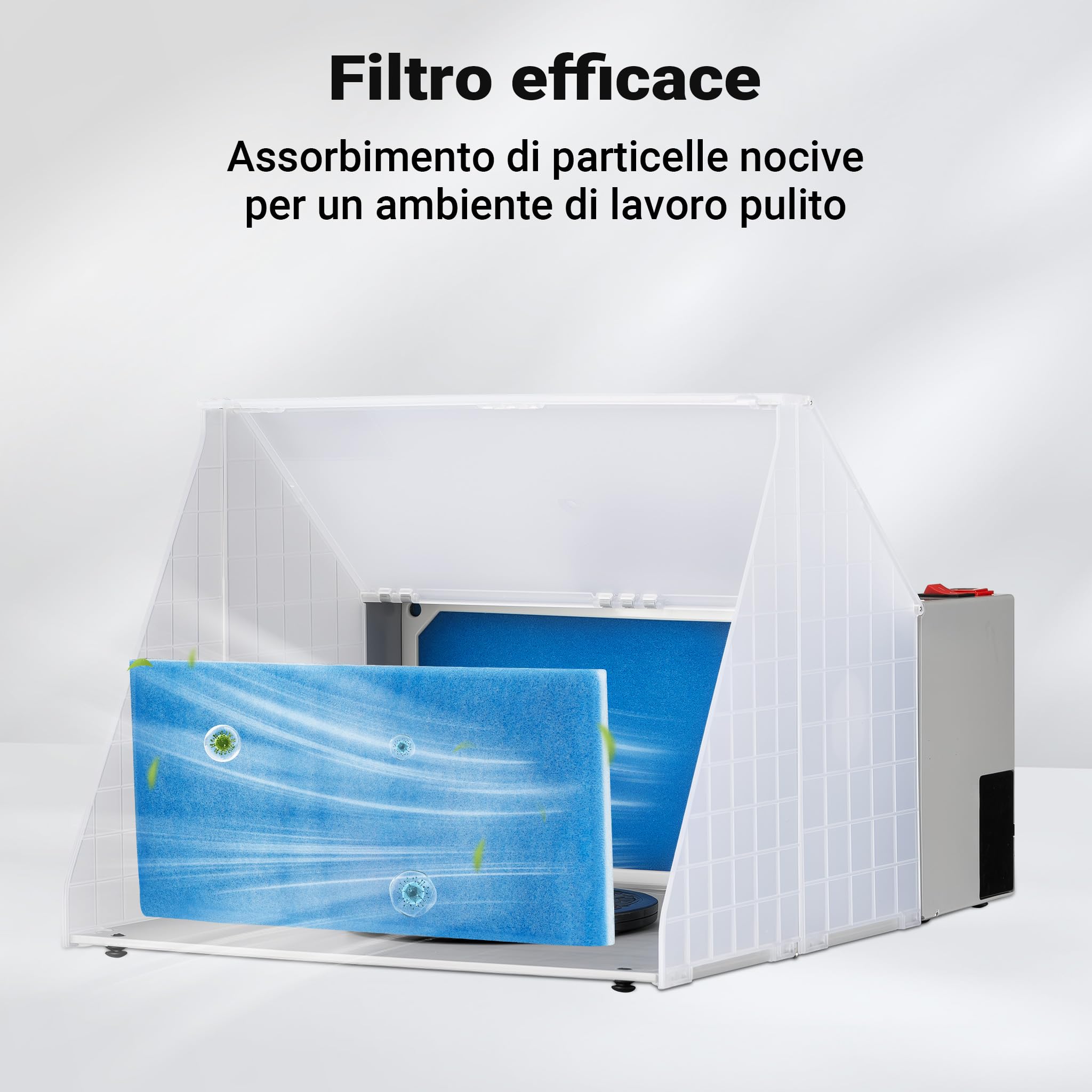 Wiltec 4m³/min cabina aspirazione verniciatura aerografo filtro