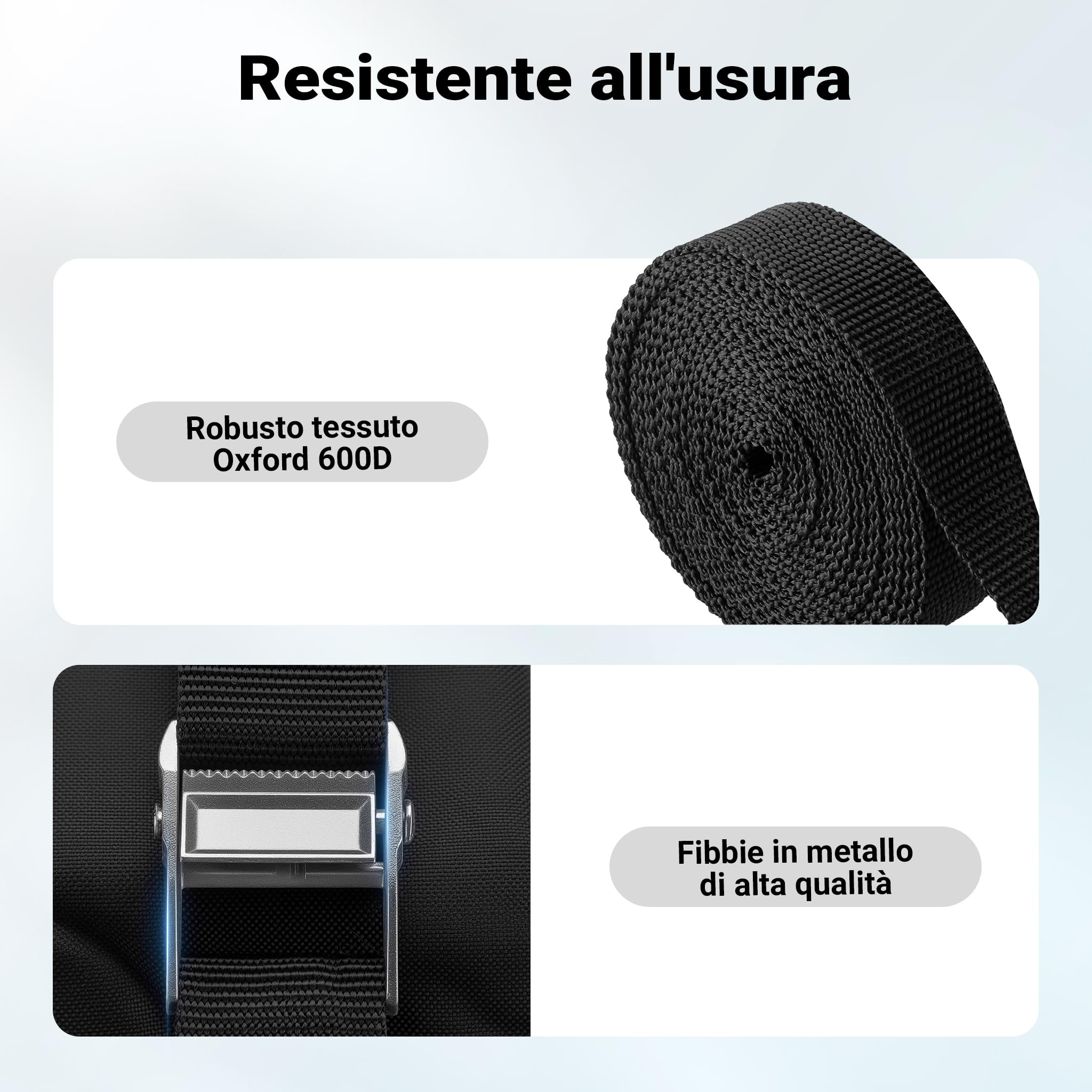 Wiltec Barre portatutto morbide 75 kg universali