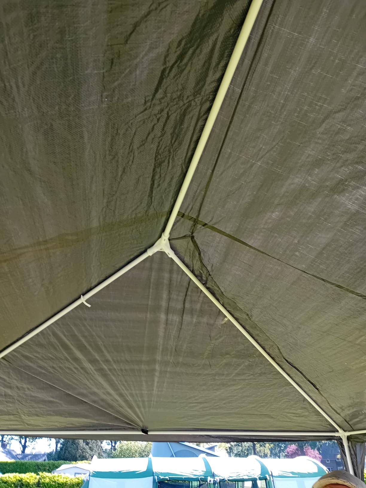 Wiltec Toboli gazebo 3x6 m grigio UV50+ pareti laterali