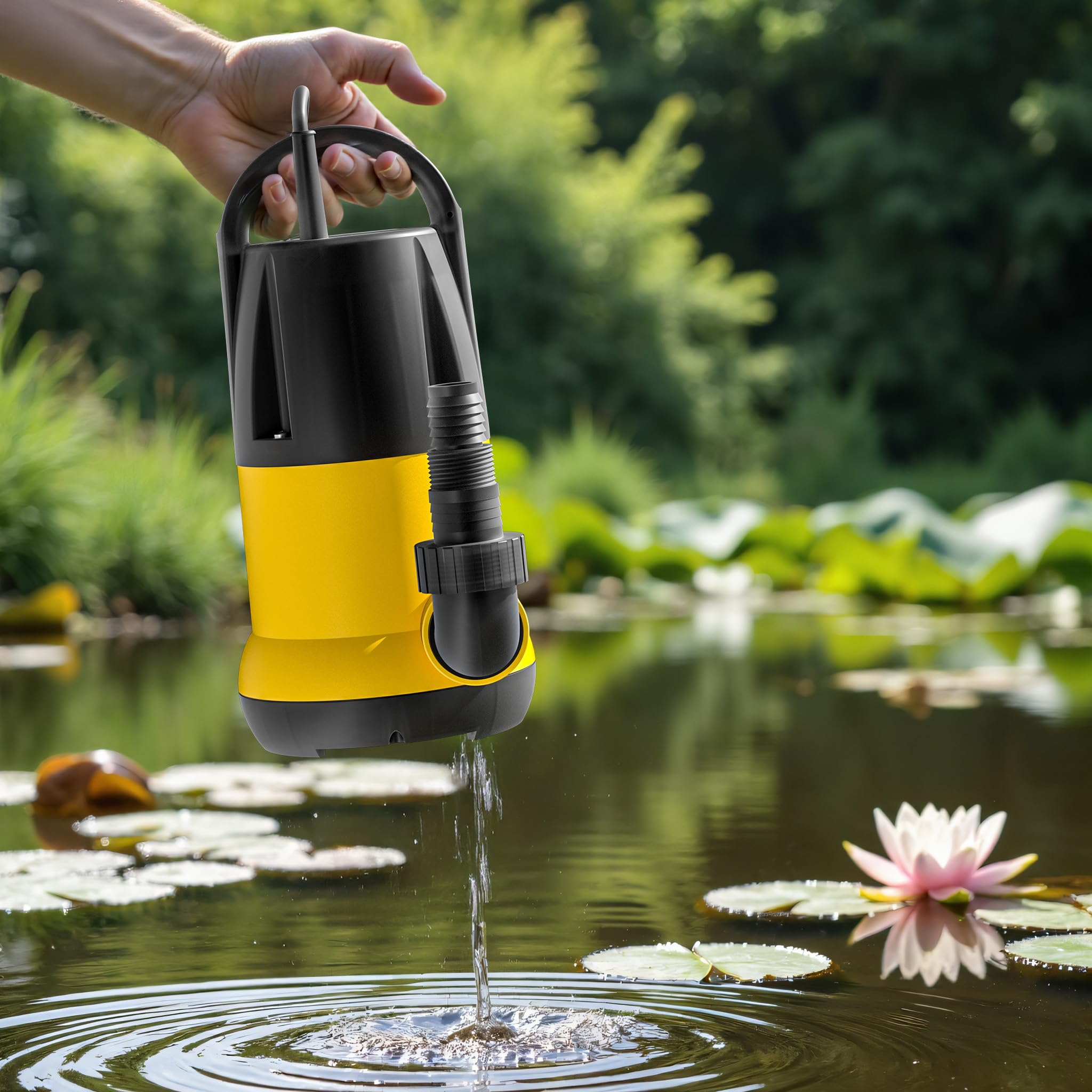 Wiltec Pompa Sommersa 12500 l/h 750W Acque Nere 5 mm