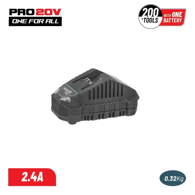 Bormann Pro caricabatterie 20V 2,4A linea blu