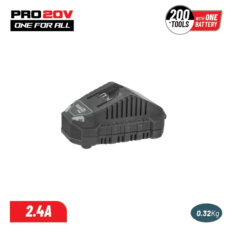 Bormann Pro caricabatterie 20V 2,4A linea blu