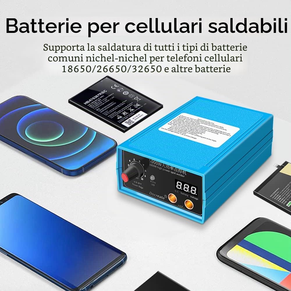Weytoll 5000W Saldatrice a Punti 10 Livelli con Pedale