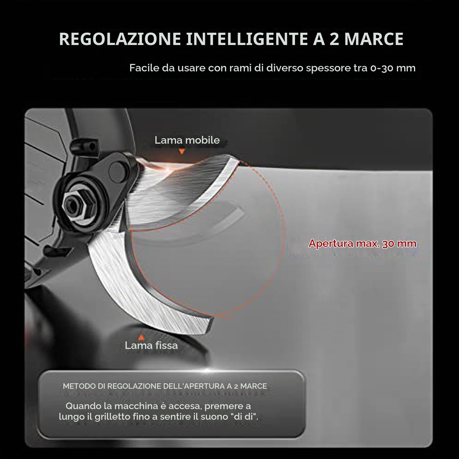 Weytoll forbici potatura elettriche 21V 30 mm 2 batterie brushless