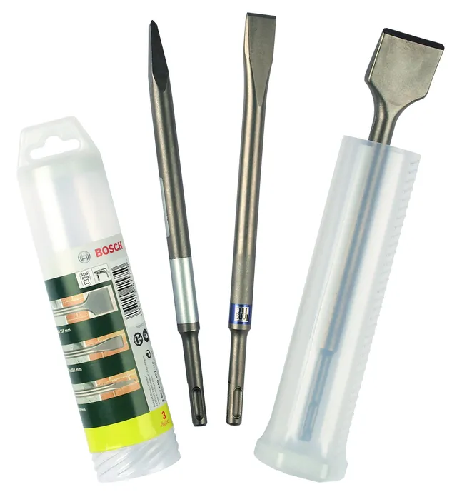 Bosch Set Scalpelli SDS Plus 3 Pezzi Calcestruzzo