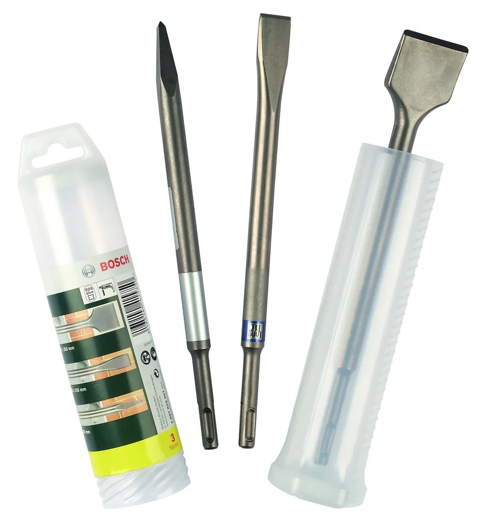 Bosch Set Scalpelli SDS Plus 3 Pezzi Calcestruzzo