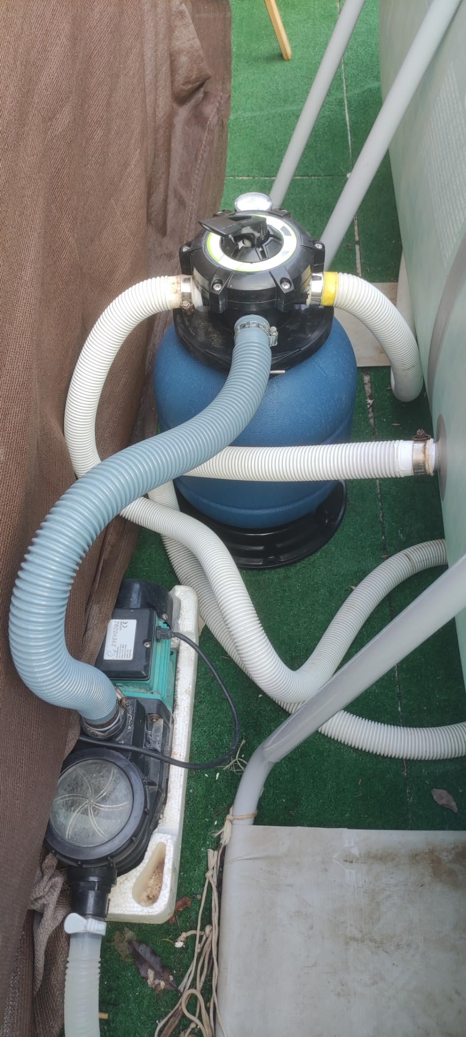 Wiltec Filtro a Sabbia Piscina senza Pompa 21,5 L