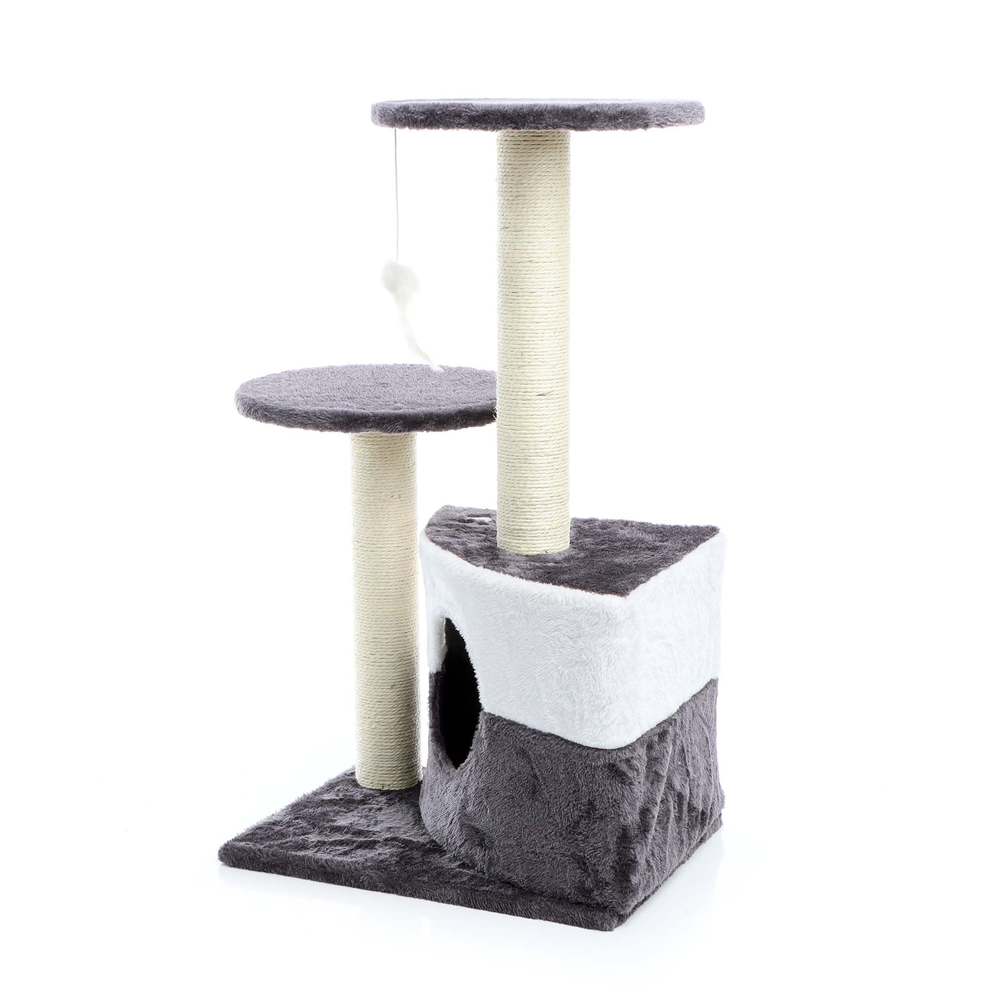 Wiltec Tiragraffi Gatti Grigio 71 cm con Nicchia