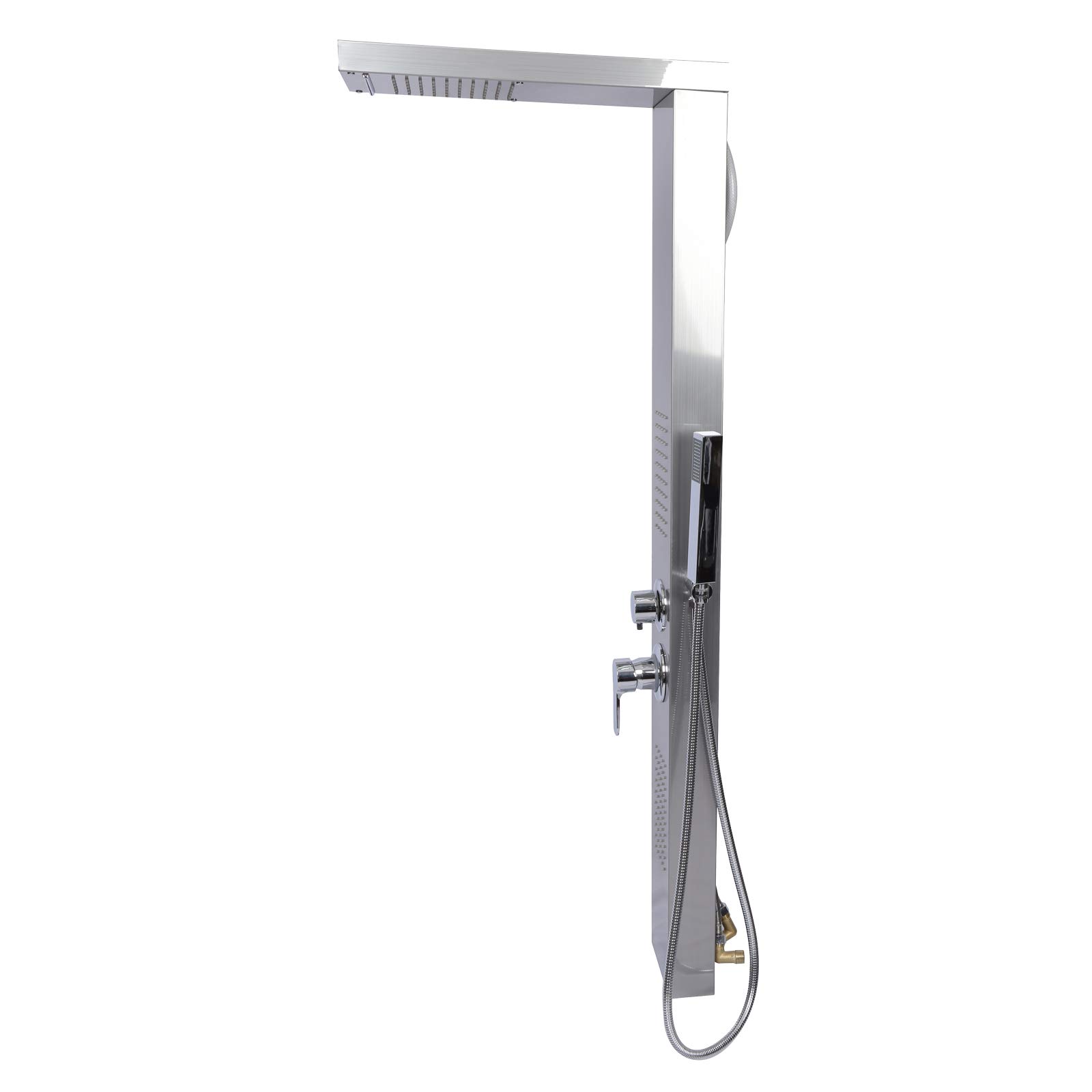 Wiltec Colonna Pannello Doccia Acciaio Inox Pioggia Cascata