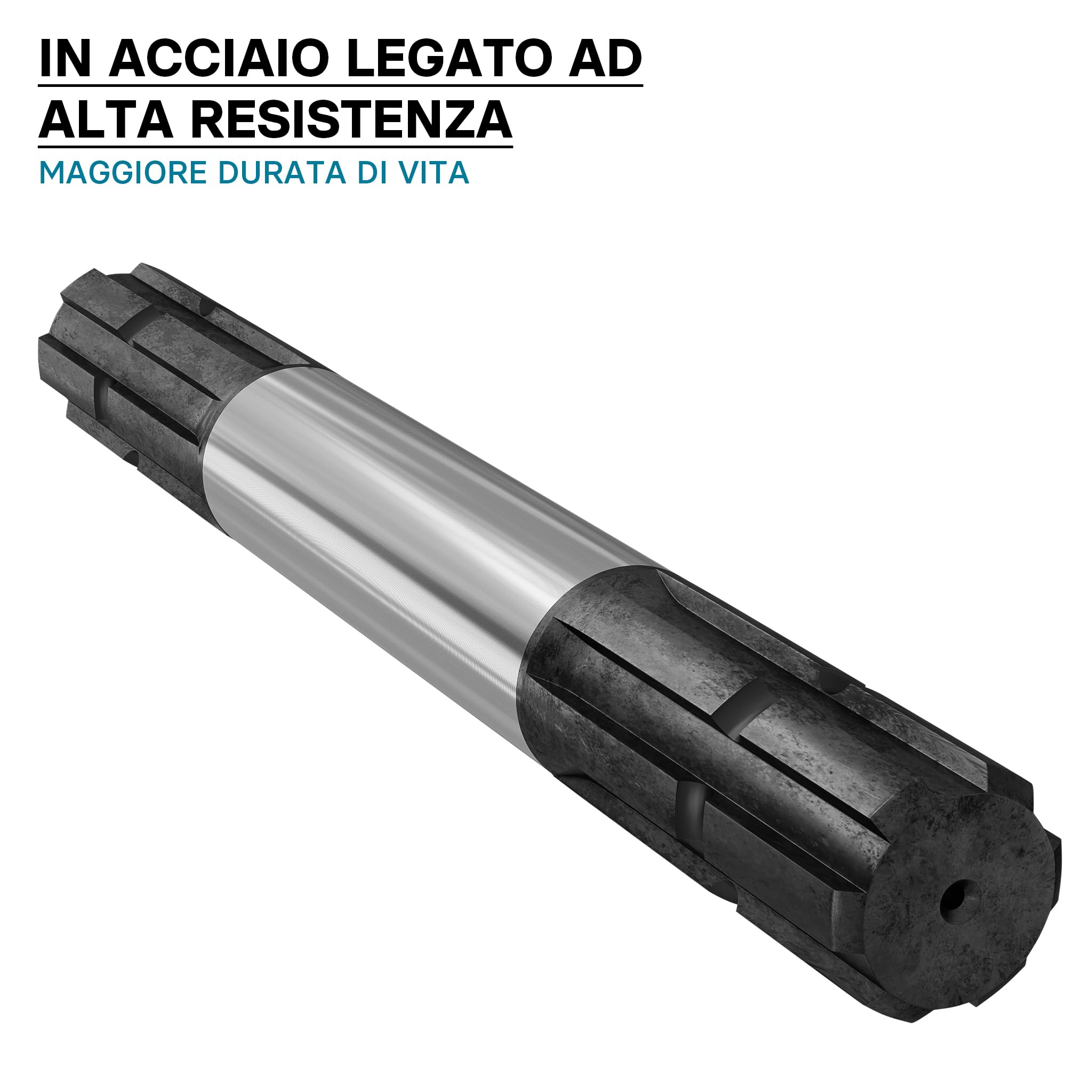 Wiltec B2 Albero Scanalato 300 mm 1 3/8" 6 Denti