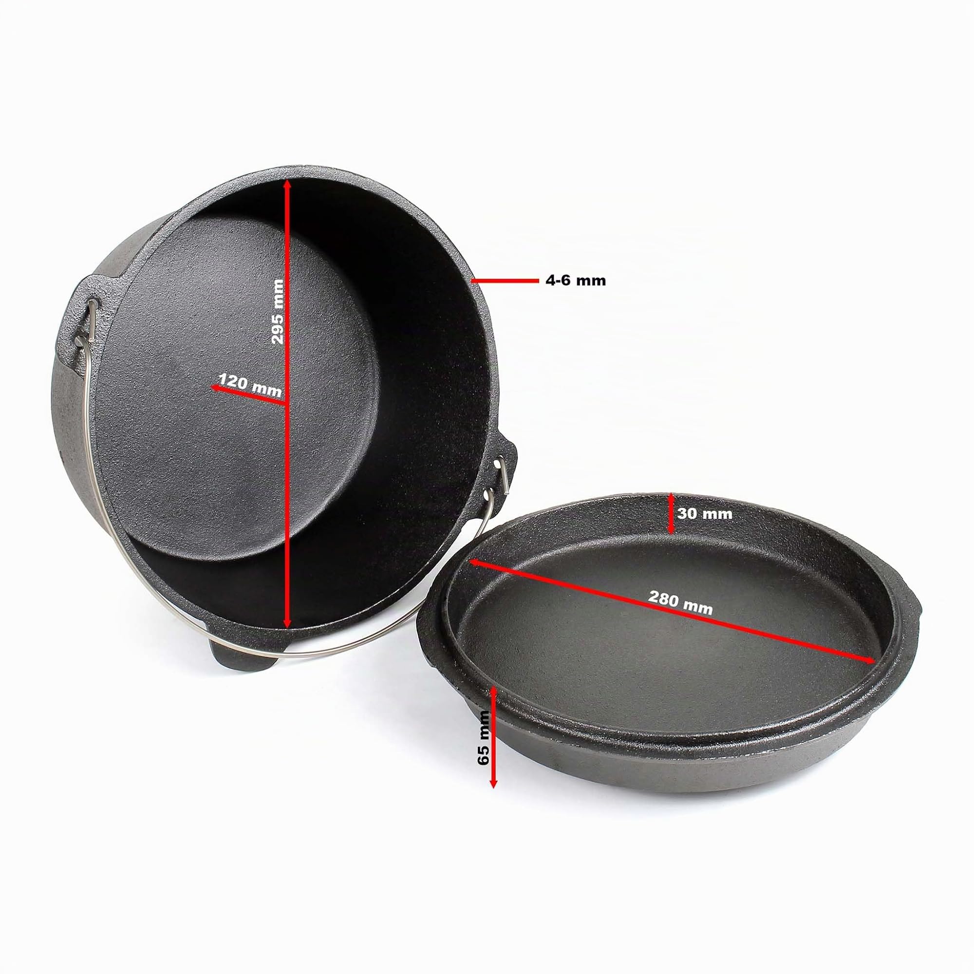 Wiltec Forno Olandese Dutch Oven Ghisa 9 L Sottopentola