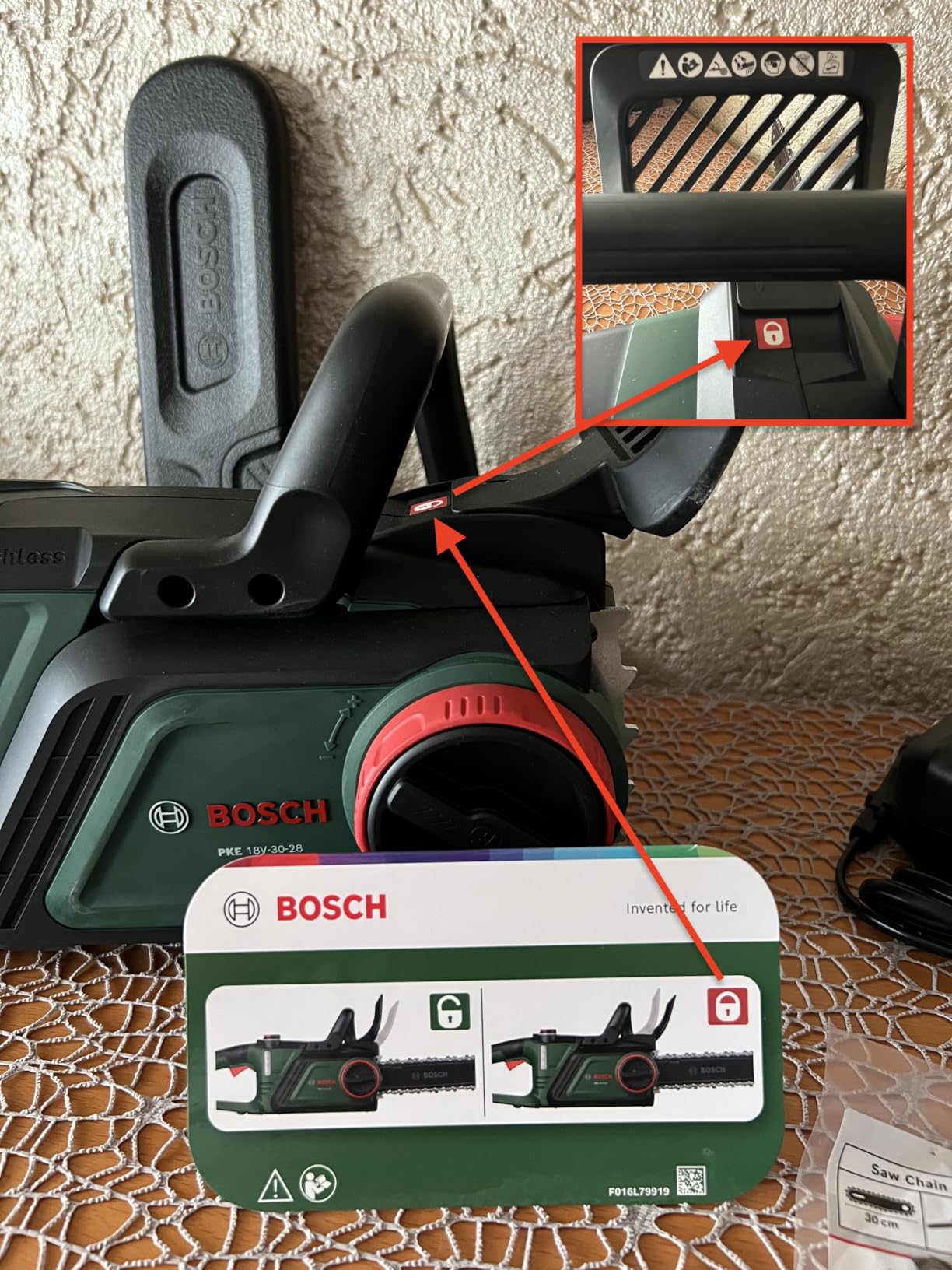 Bosch PKE18V-30-28 sega a catena a batteria 18V 4,0Ah brushless