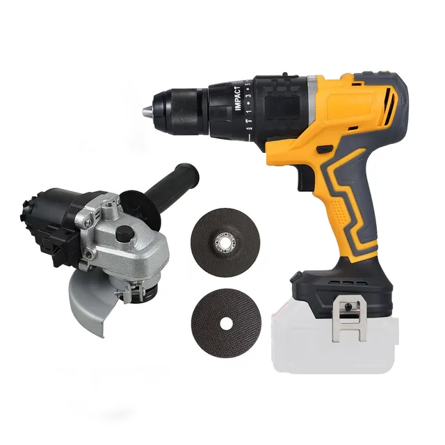 Weytoll Kit Utensili 20V Trapano+Smerigliatrice Senza Batteria