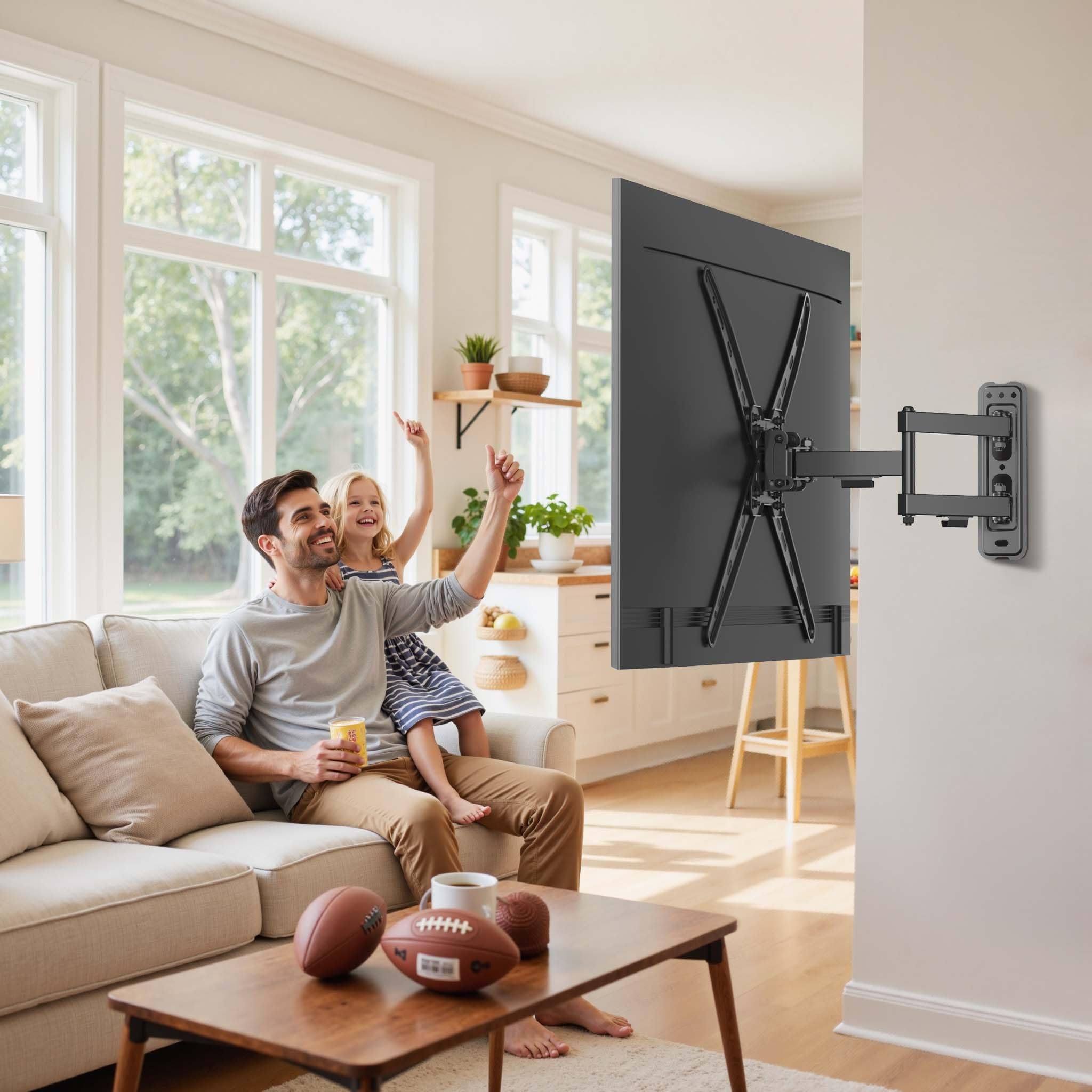 Wiltec supporto TV 13-55" braccio snodato 25 kg VESA
