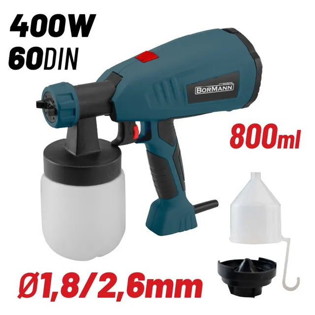 Bormann pistola a spruzzo HVLP 400W serbatoio 800ml