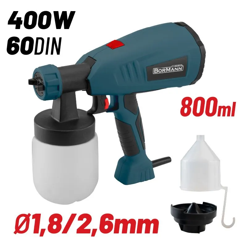 Bormann pistola a spruzzo HVLP 400W serbatoio 800ml