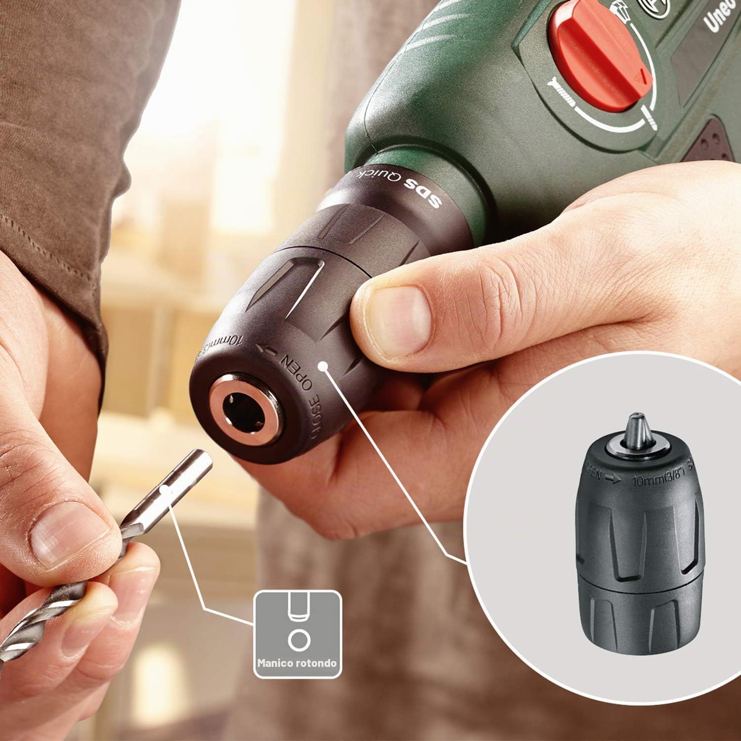 Bosch Uneo tassellatore 12V SDS-Quick 1 batteria