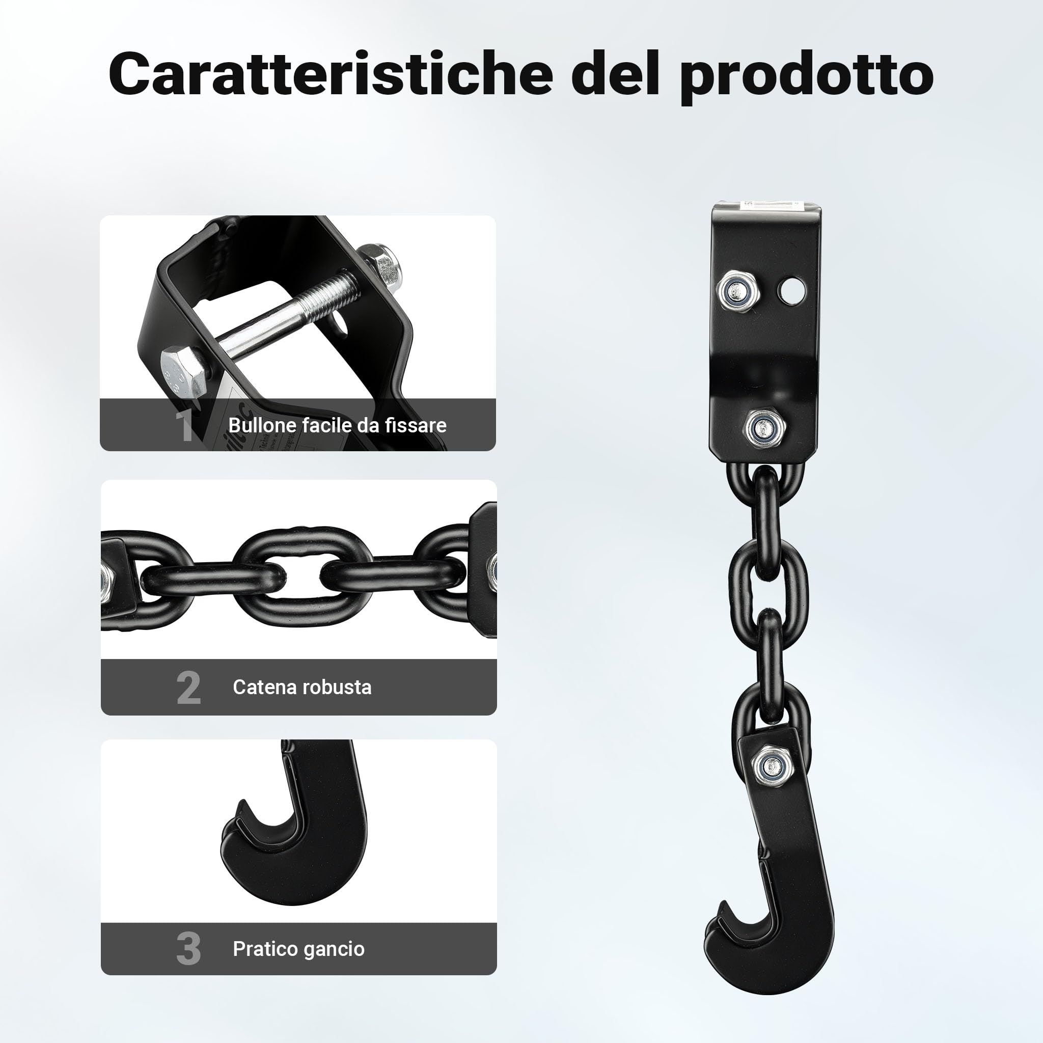 Wiltec Adattatore Binda Sollevamento Paraurti 1361kg in Acciaio