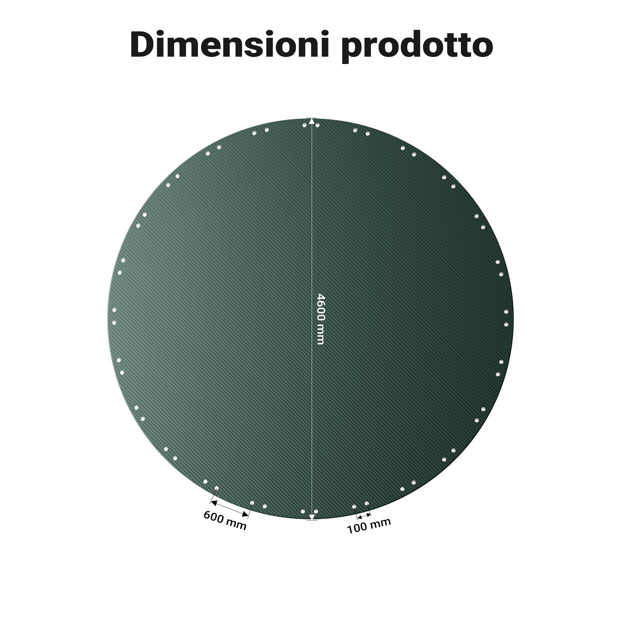 Wiltec Telo Copertura Piscina Rotonda 520 cm 2in1