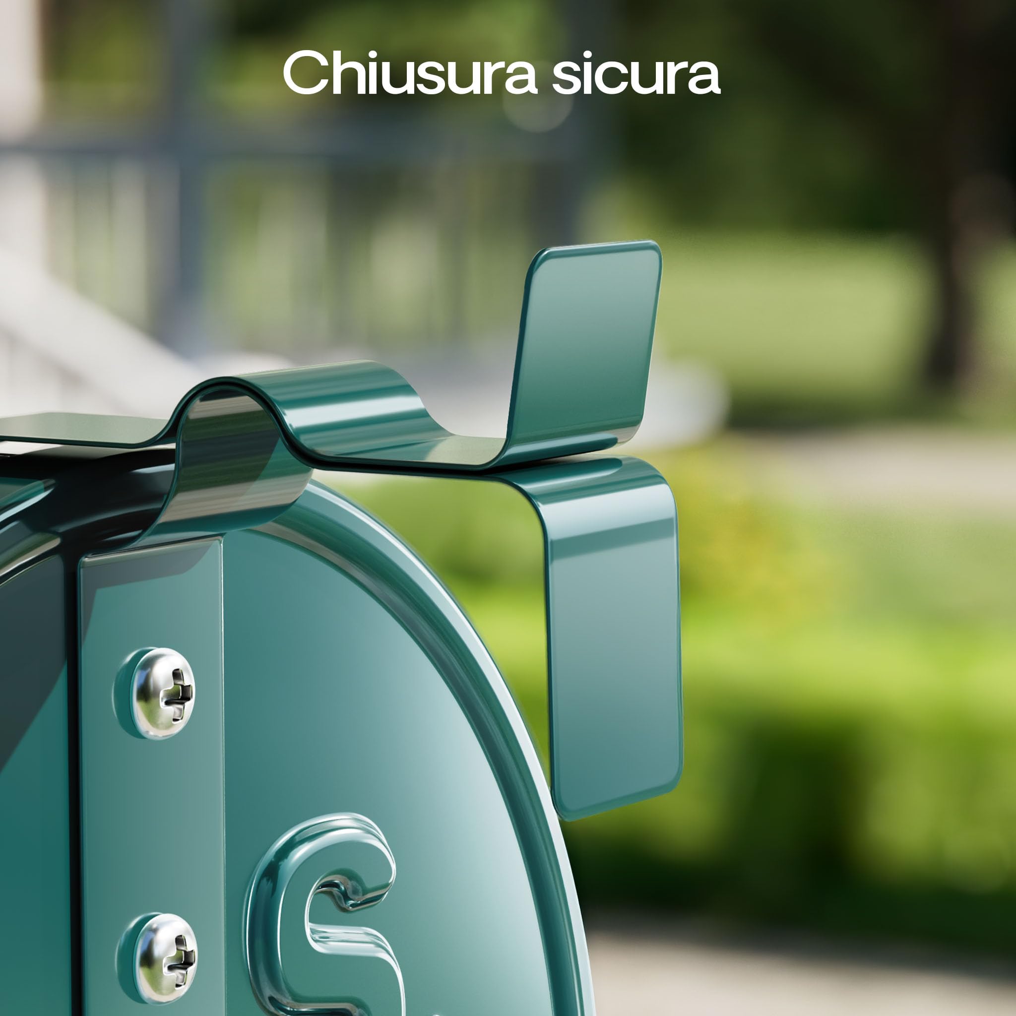 Wiltec Cassetta Postale Americana Verde in Acciaio