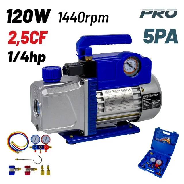 Bormann Pro BVP1000 pompa vuoto con manifold 220V