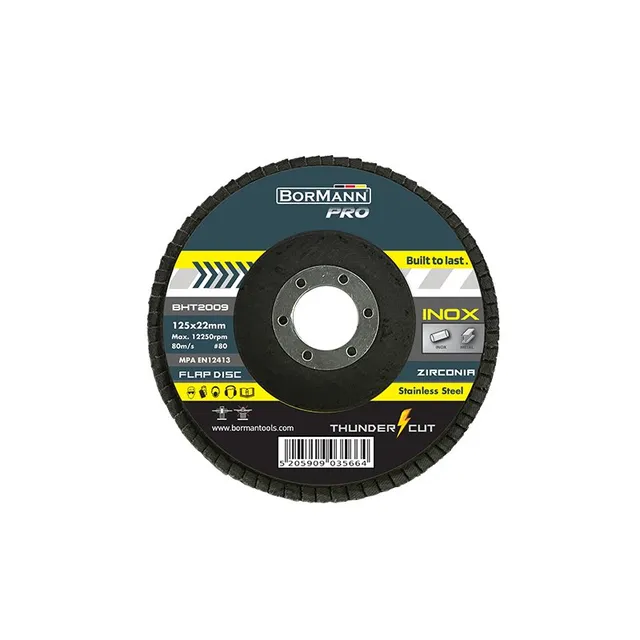 Bormann Thunder-Cut disco lamellare 125mm grana 80 inox
