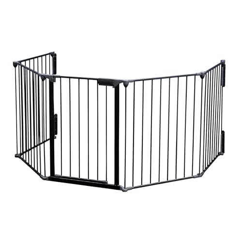 Wiltec Cancelletto Camino Nero 5 elementi 310 cm