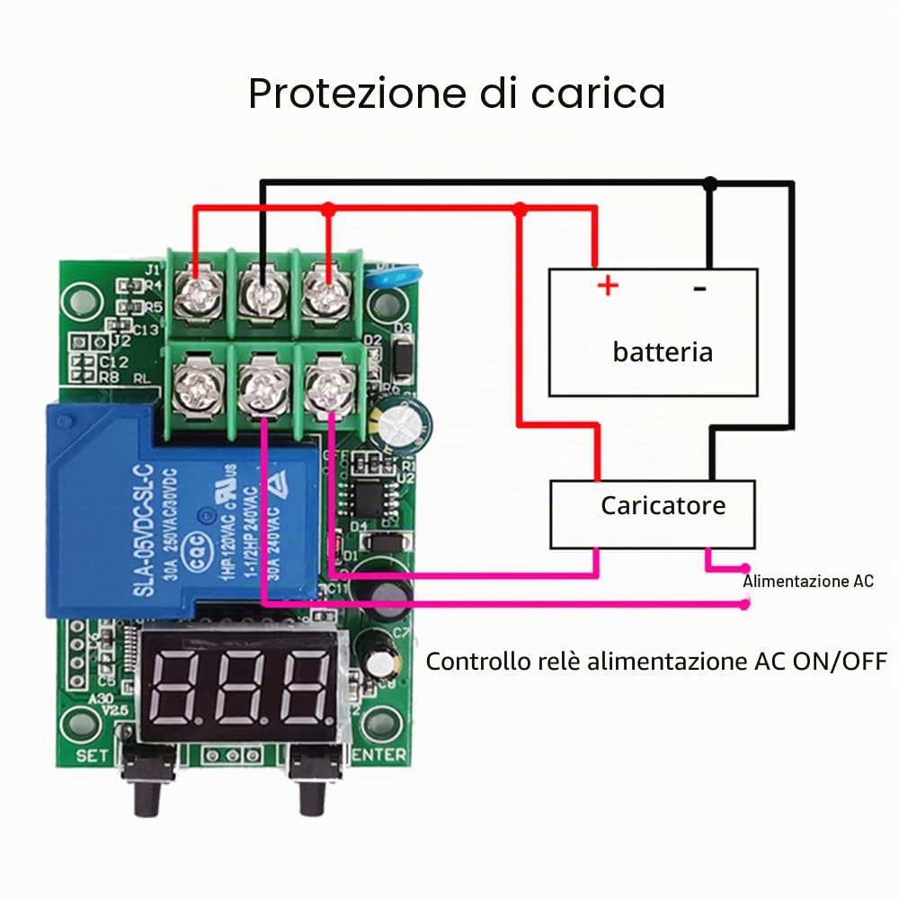 Weytoll P-1 P-4 Relè Monitoraggio Tensione CC 6-80V 30A