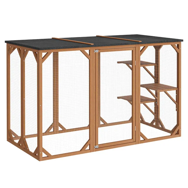 Wiltec Recinto gatti esterno 180x80x111,8 cm 3 piani