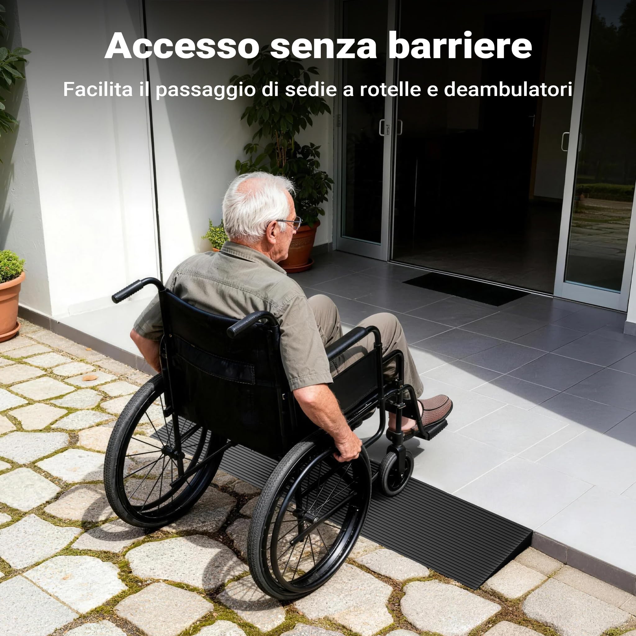 Wiltec Rampa Soglie Gomma 35x200x900 mm Antiscivolo