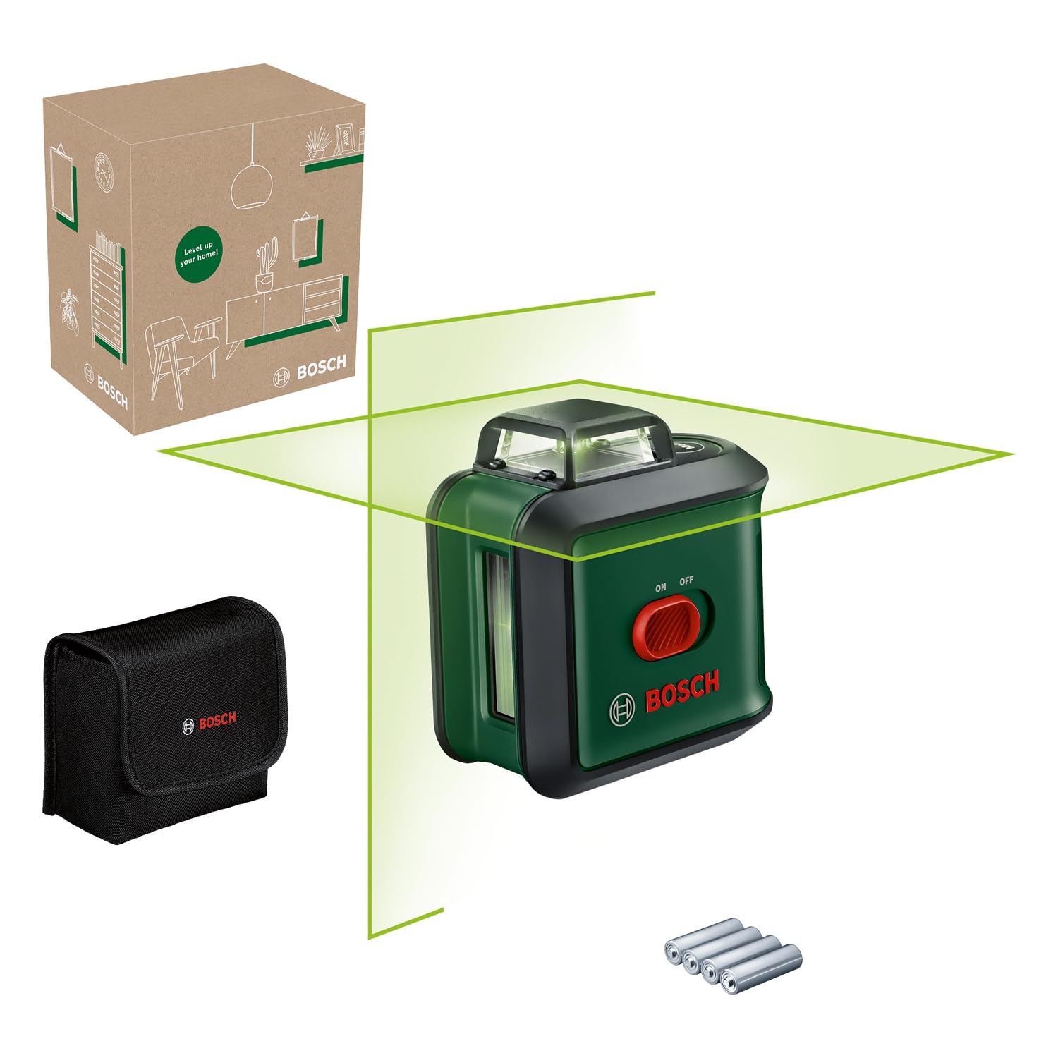 Bosch UniversalLevel 360 Livella Laser Verde Morsetto Treppiede