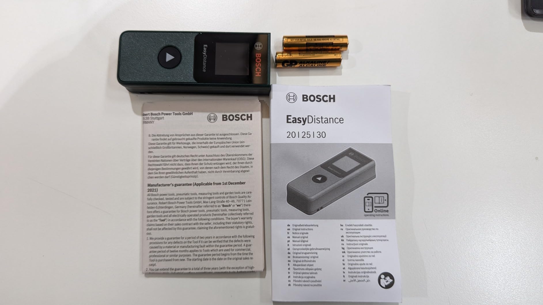 Bosch EasyDistance 20 distanziometro laser 20m ±3mm
