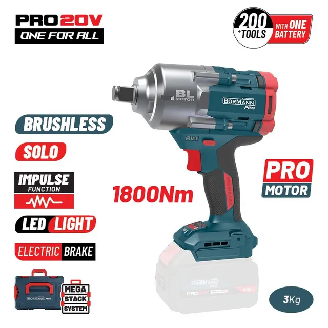 Bormann Pro BBP5456CA Avvitatore a Impulsi 20V 1800Nm Brushless