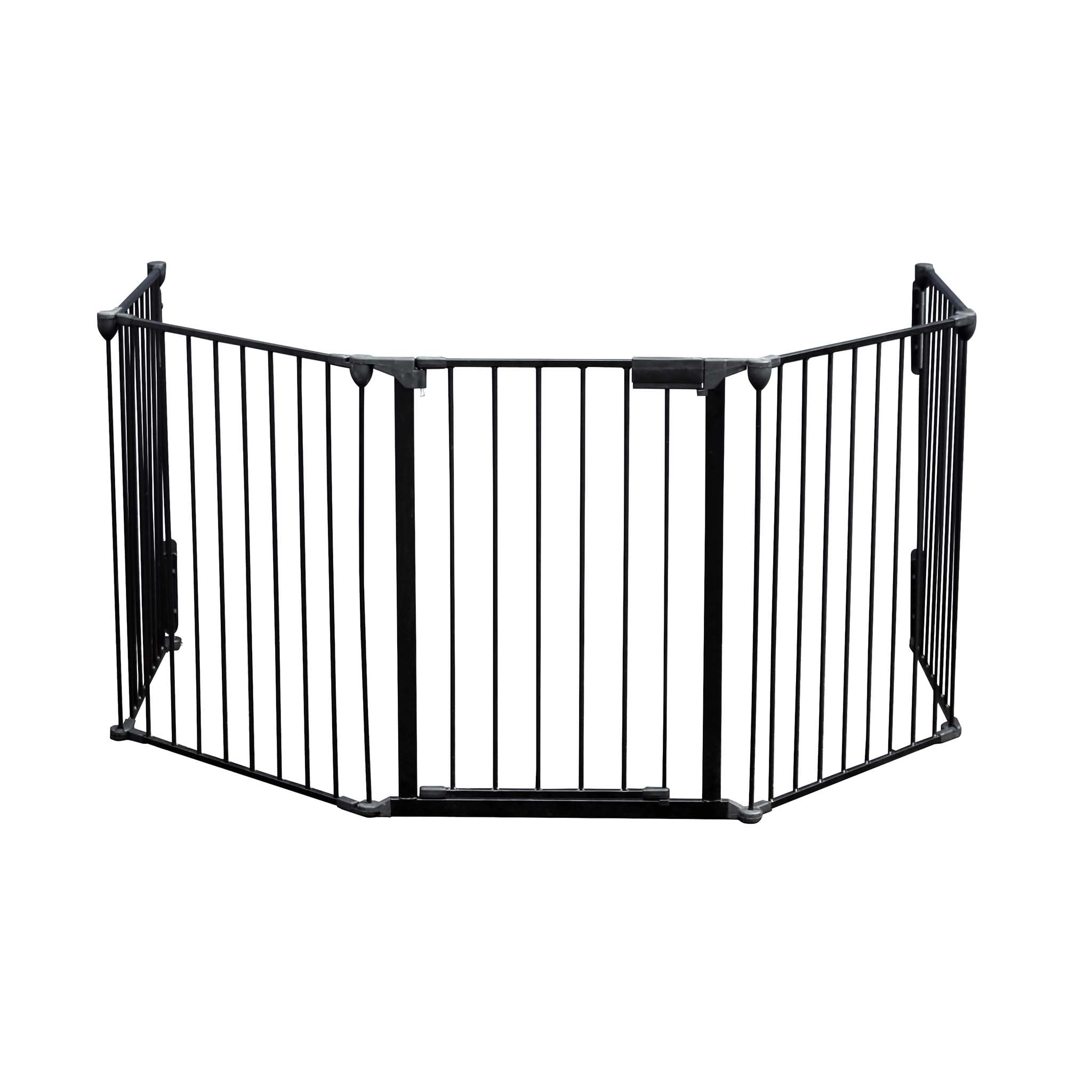 Wiltec Cancelletto Camino Nero 5 elementi 310 cm