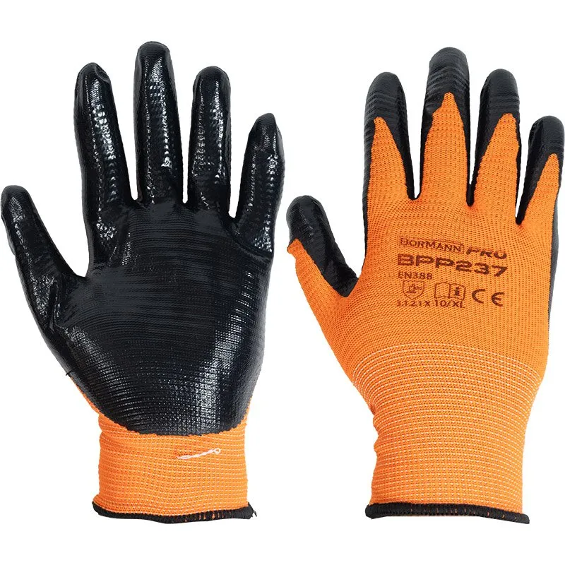 Bormann Guanti Nylon Nitrile Antiscivolo 9/L