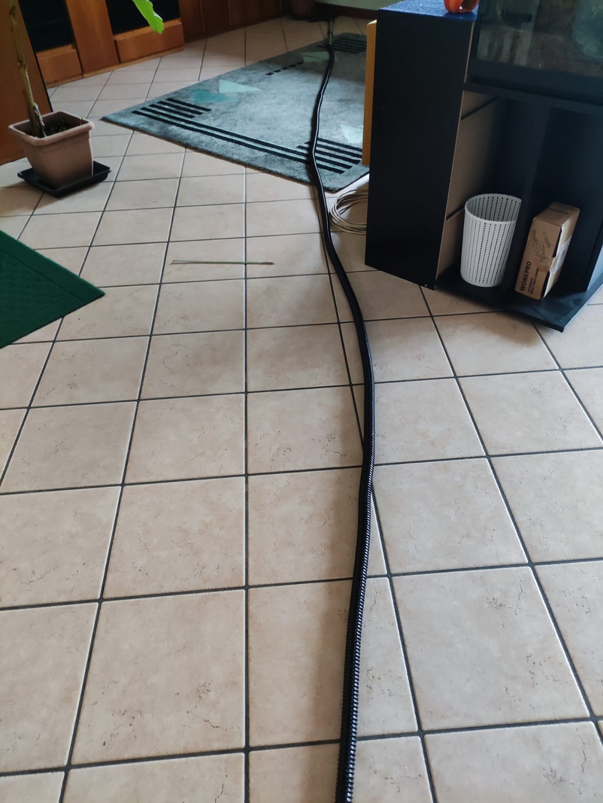 Wiltec Tubo Spiralato Nero 50m Ø25mm per Pompe PVC