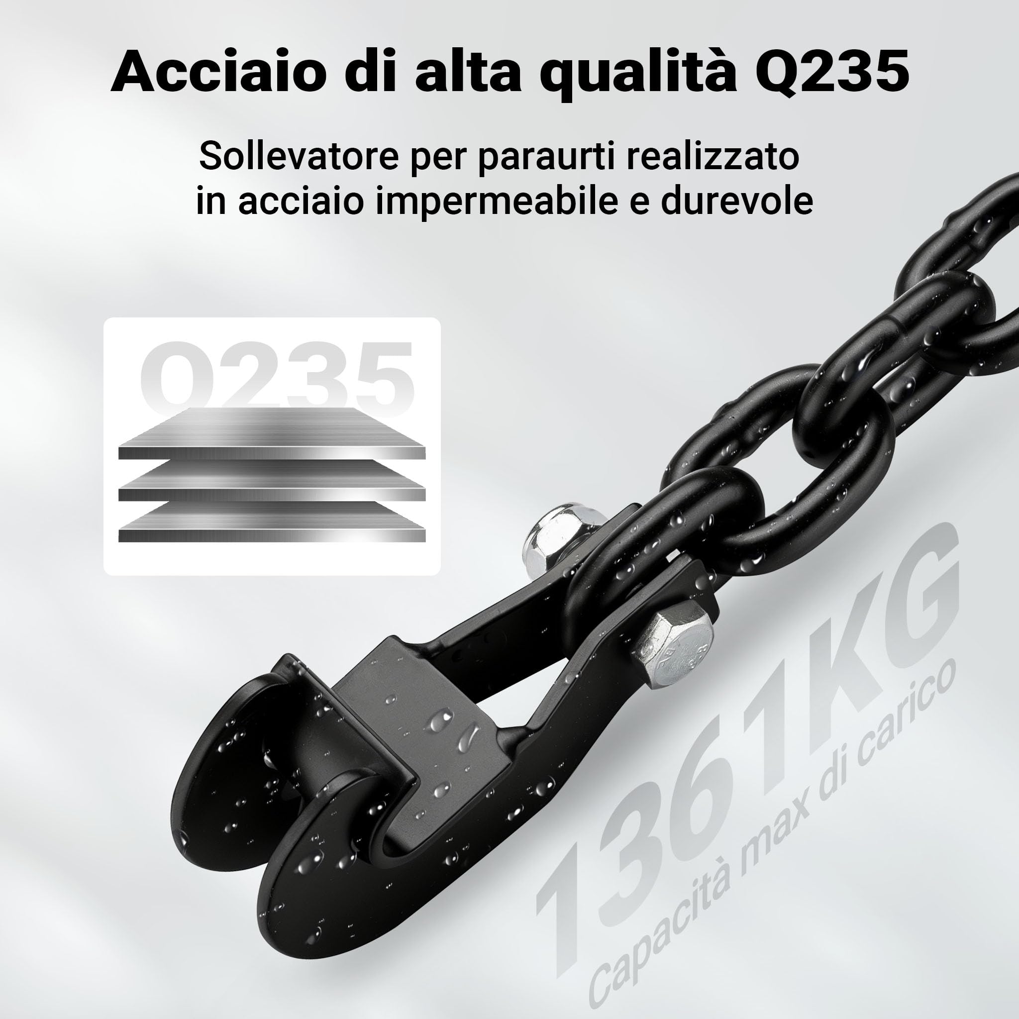 Wiltec Adattatore Binda Sollevamento Paraurti 1361kg in Acciaio