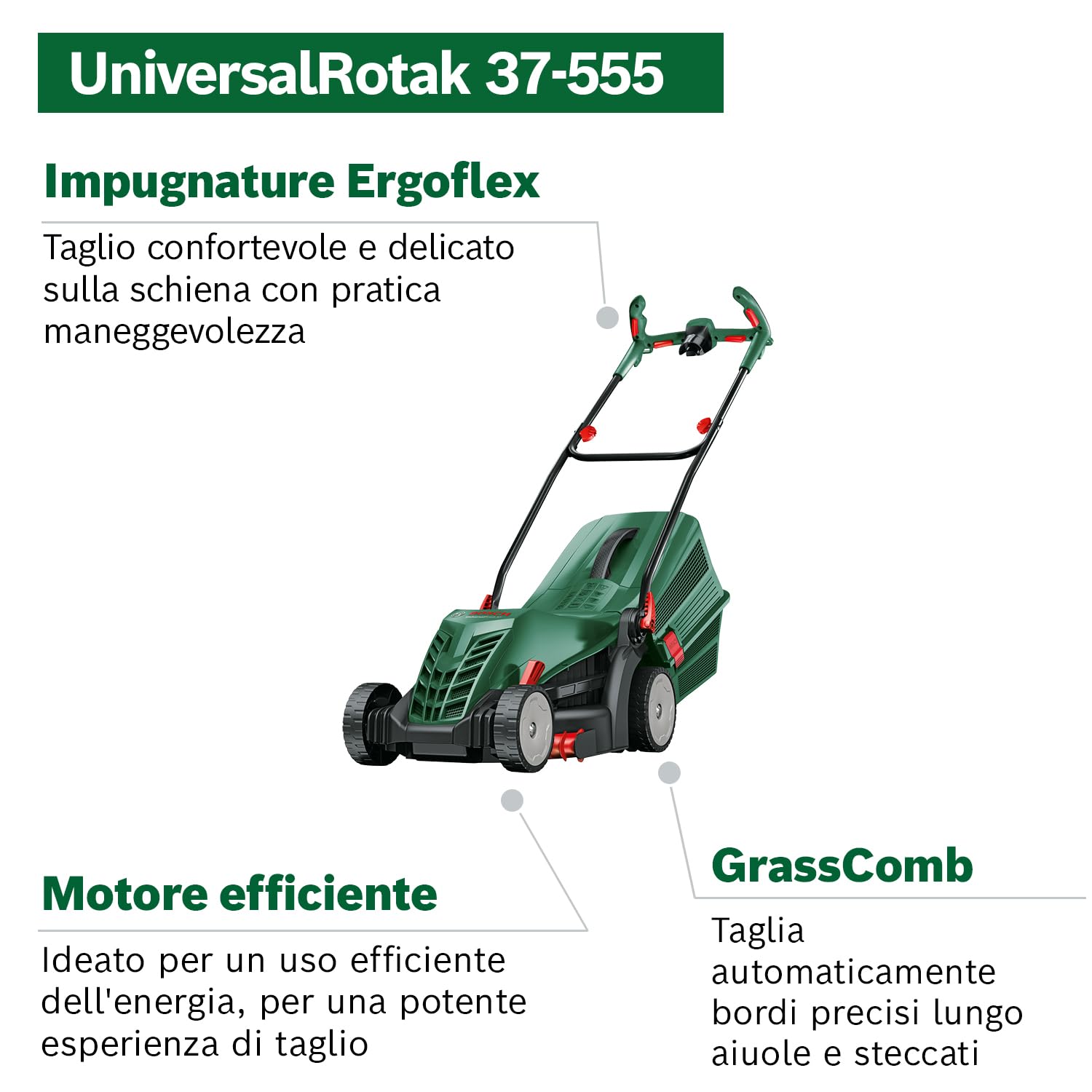 Bosch UniversalRotak 37-555 Tagliaerba a Filo 1400 W