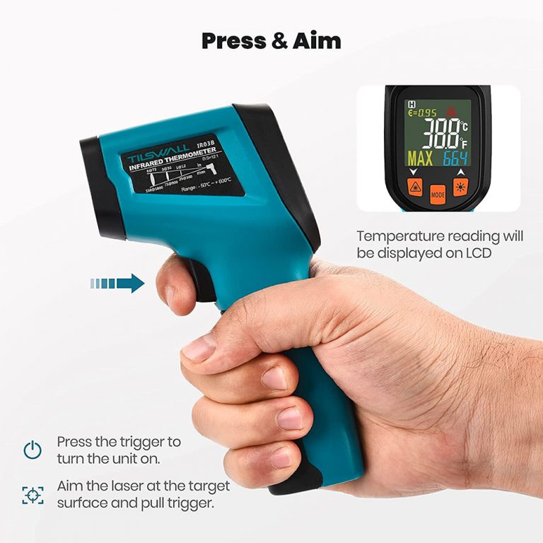 Tilswall Termometro Infrarossi -50~600°C Sonda Carne