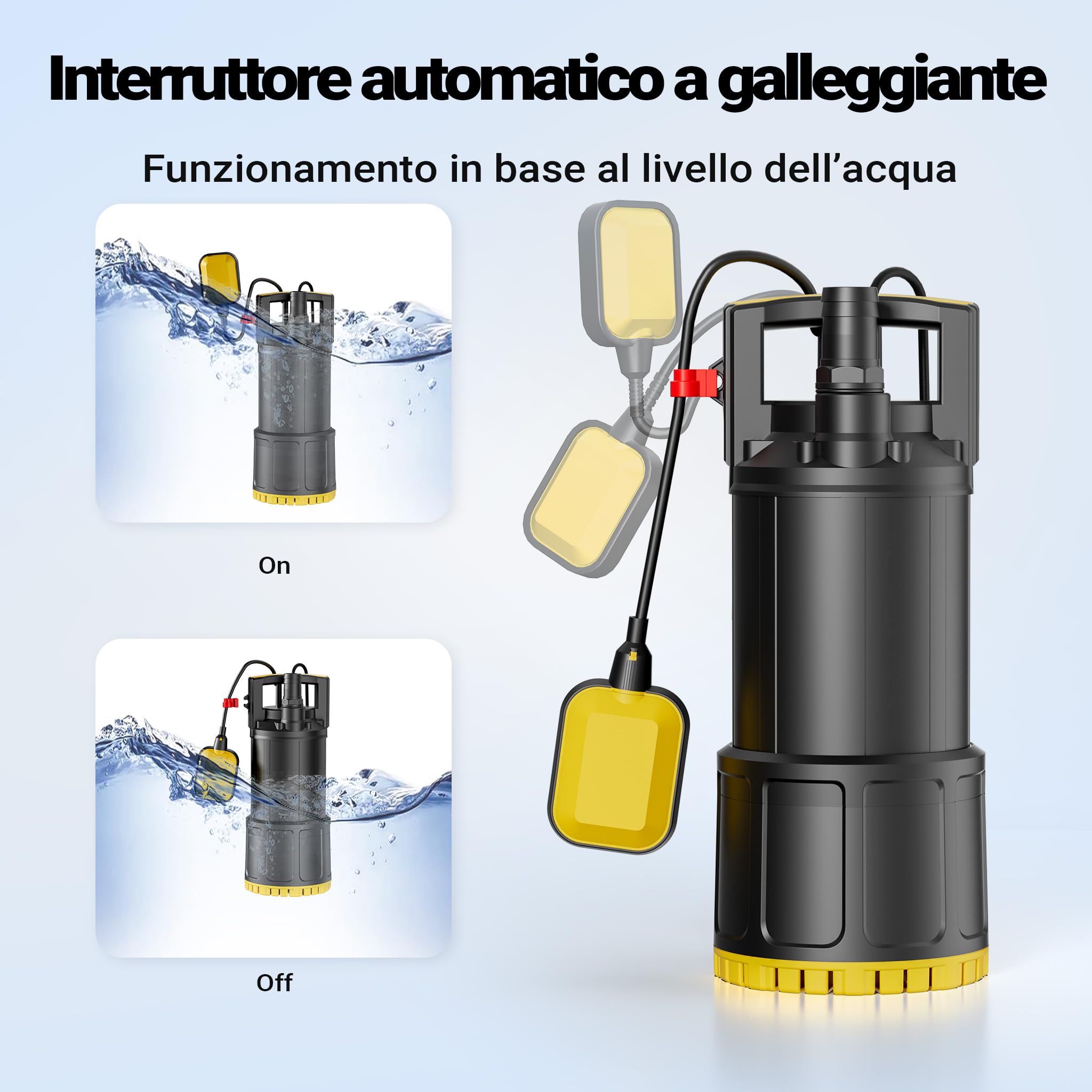 Wiltec Pompa sommersa 850W 5000 l/h 20 m inox