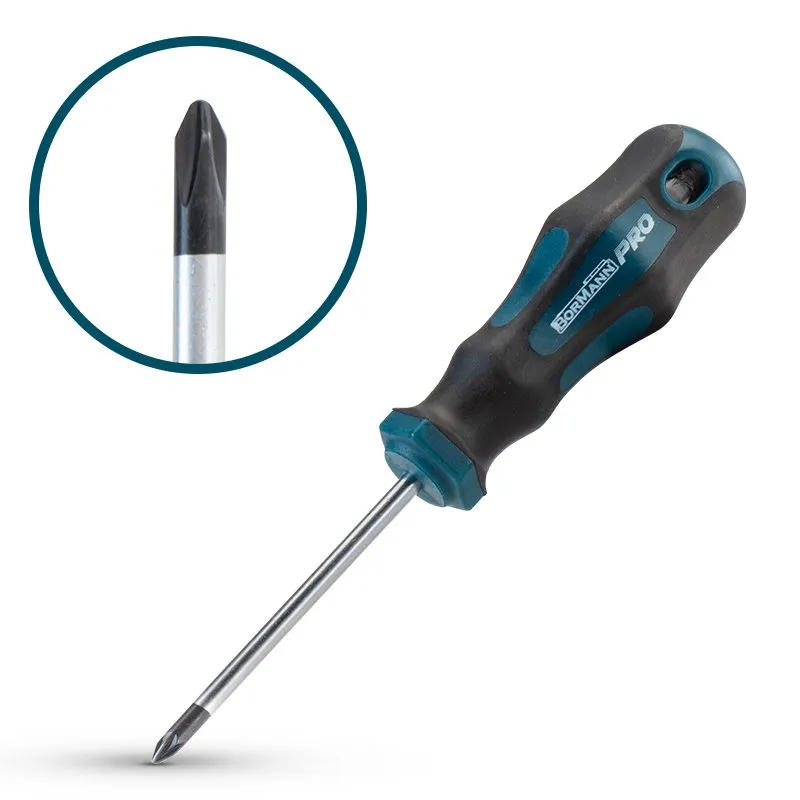 Bormann cacciavite Pozidriv PZ1x80mm S2 magnetico