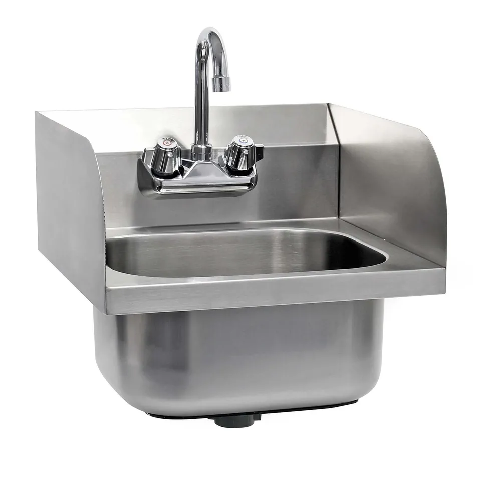 Wiltec XPOtool Lavello Inox Quadrato con Paraspruzzi 3 Lati