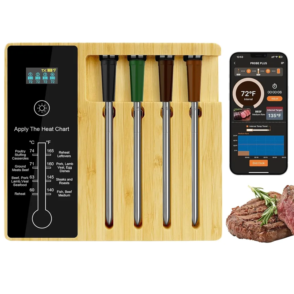 Tilswall Termometro Carne Bluetooth 122m Sonda Wireless