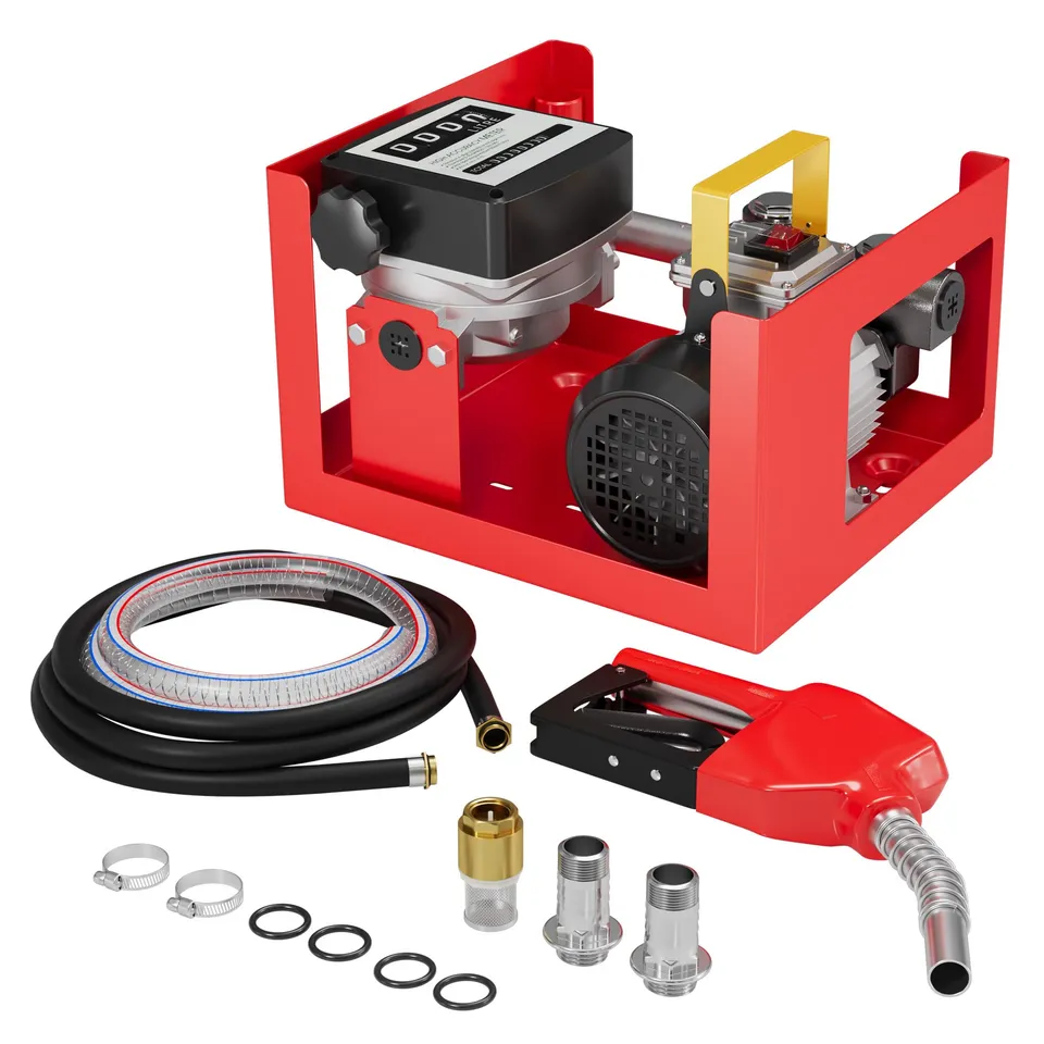 Wiltec Pompa travaso gasolio 230V 550W 60 l/min telaio