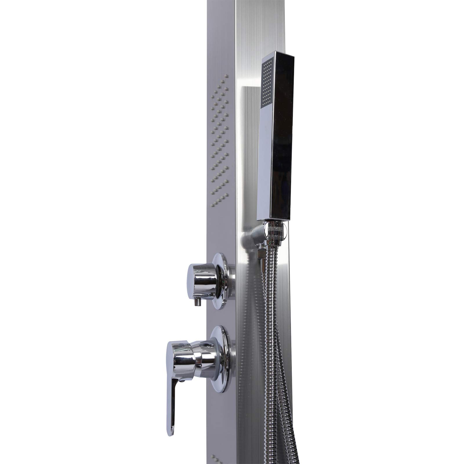 Wiltec Colonna Pannello Doccia Acciaio Inox Pioggia Cascata