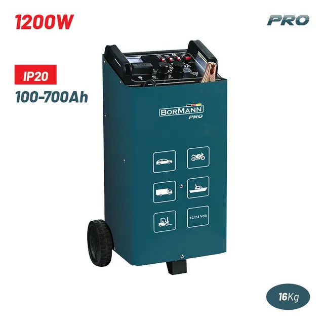 Bormann Pro BBC7030 Caricabatterie Avviatore 12/24V 300A