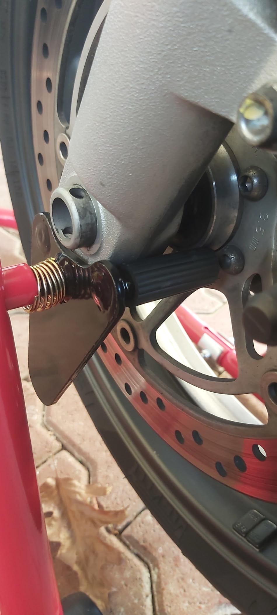 Wiltec Ruota anteriore 1 cavalletto moto acciaio