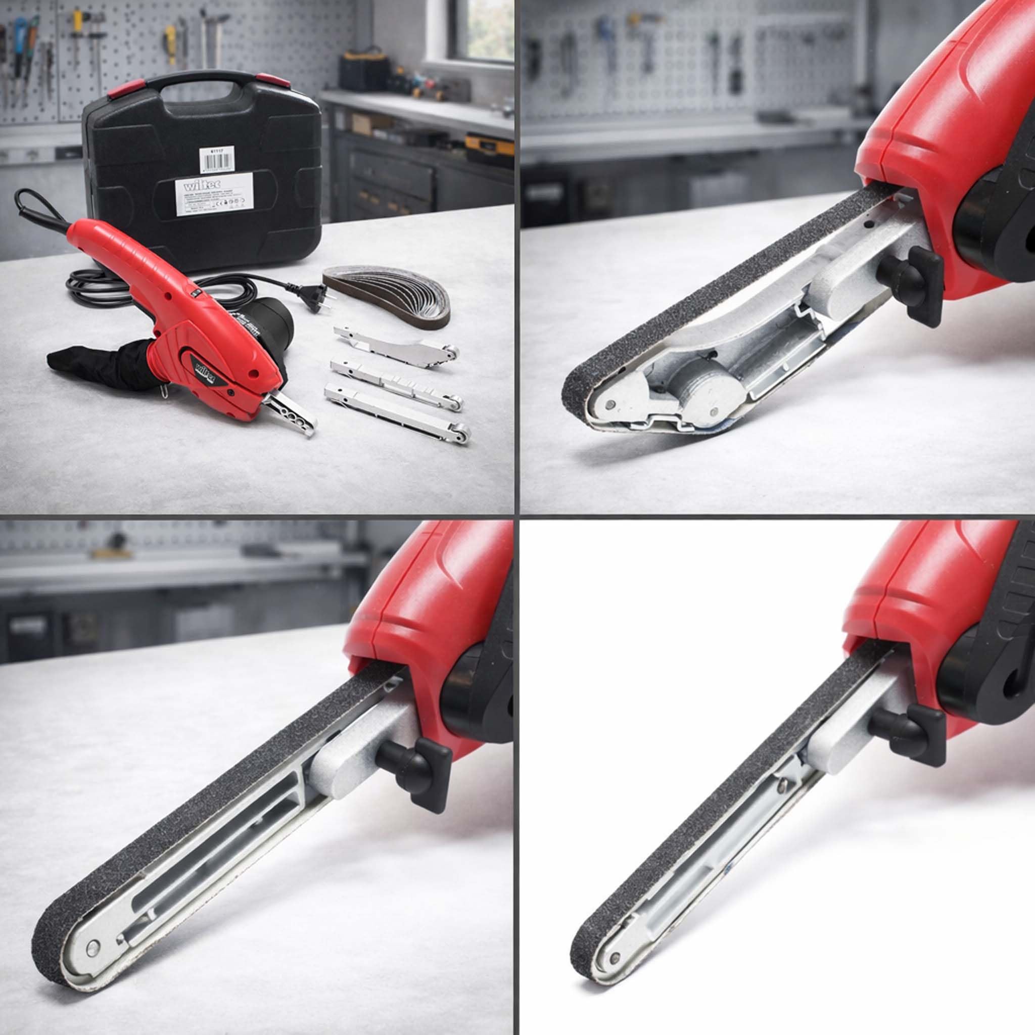 Wiltec levigatrice a nastro 400W 3 bracci 10 nastri