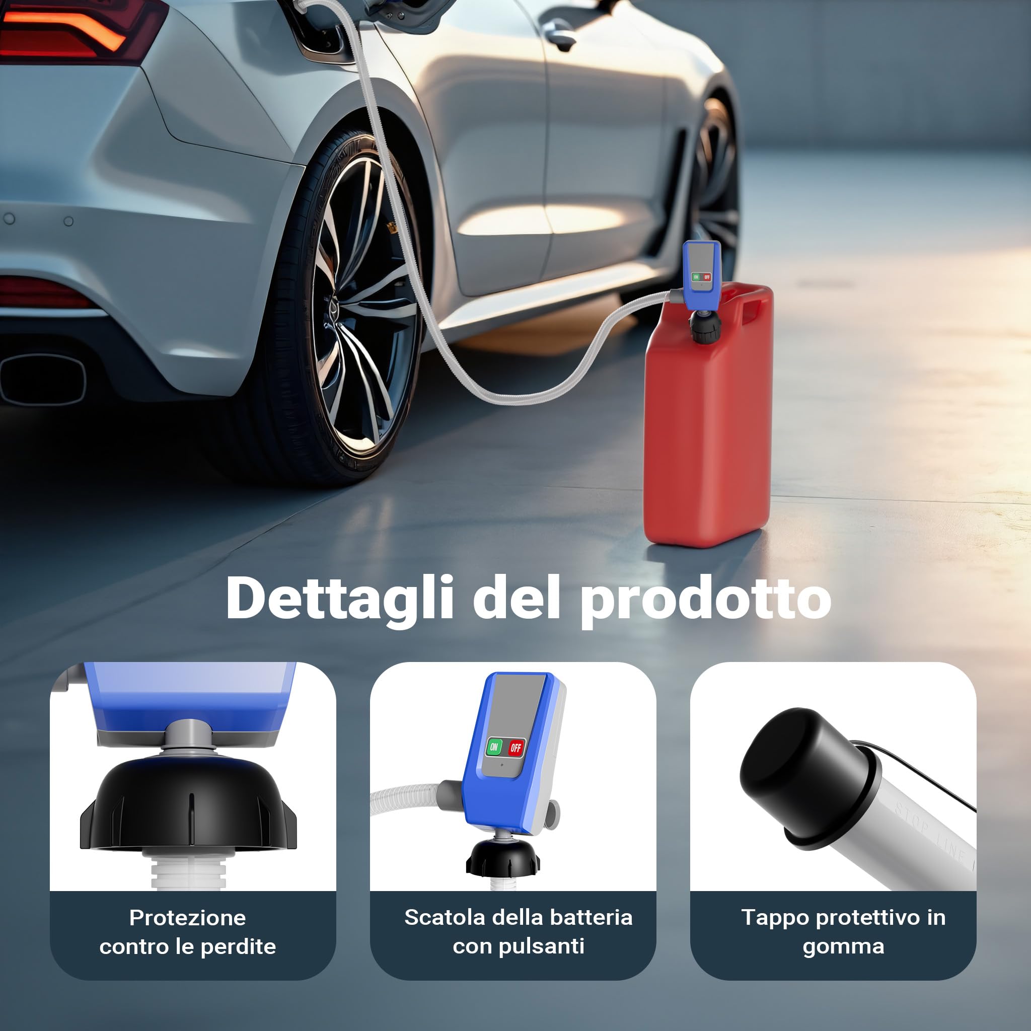 Wiltec Pompa travaso liquidi 12 l/min 12V display LED